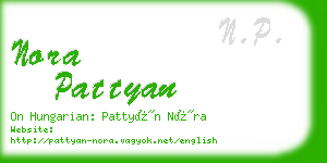 nora pattyan business card